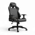 Chaise de bureau ergonomique en tissu noir avec accoudoirs réglables 80 x 70 x 130cm