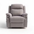 Fauteuil inclinable en tissu gris avec dimensions 75 x 85 x 100 cm