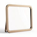 Miroir décoratif en métal doré avec support 20 x 2 x 20cm