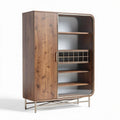 Buffet en bois massif avec portes en verre et tiroirs dimensions 120 x 50 x 180cm